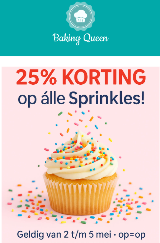 -25% op alle sprinkels decoratie ✨