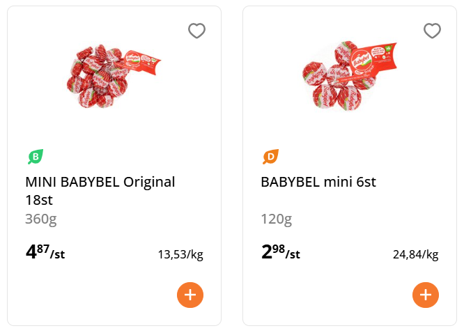 Babybel koopjes bij Colruyt en Collect&Go