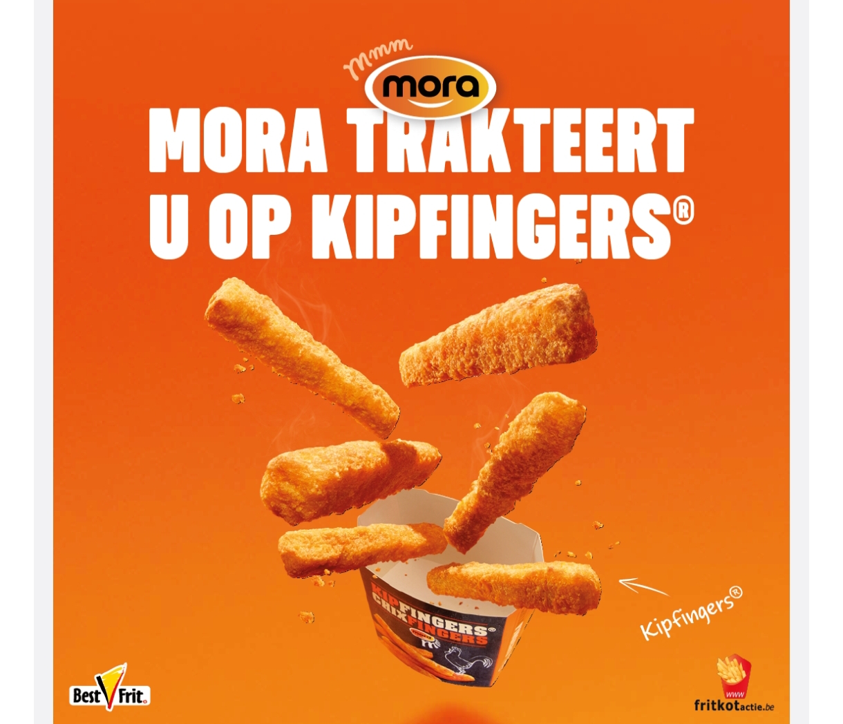 Gratis portie chixfingers van Mora 🍟
