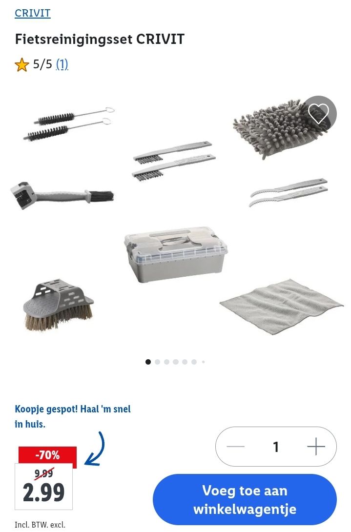 Fietsreinigingsset CRIVIT -70%