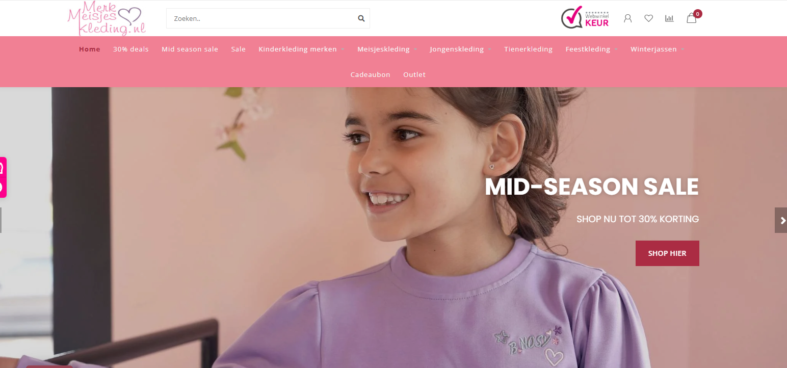 Merkmeisjeskleding: Mid season sale tot -30% en -40% op Quapi