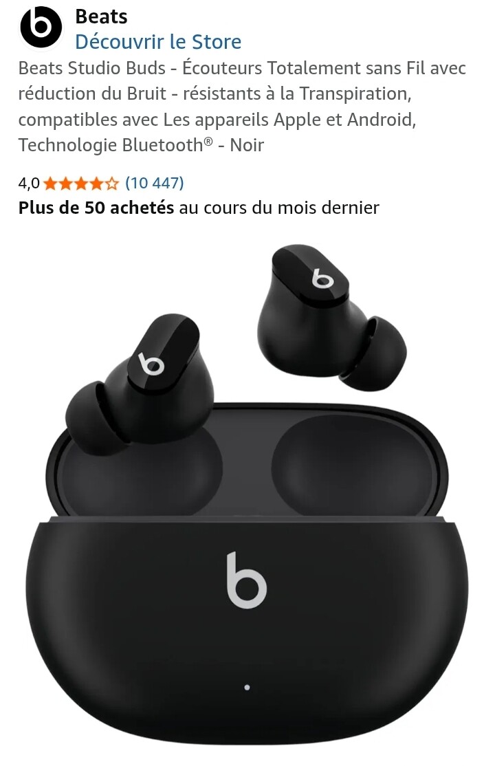 Beats Studio Buds aan hoge korting op amazon.fr