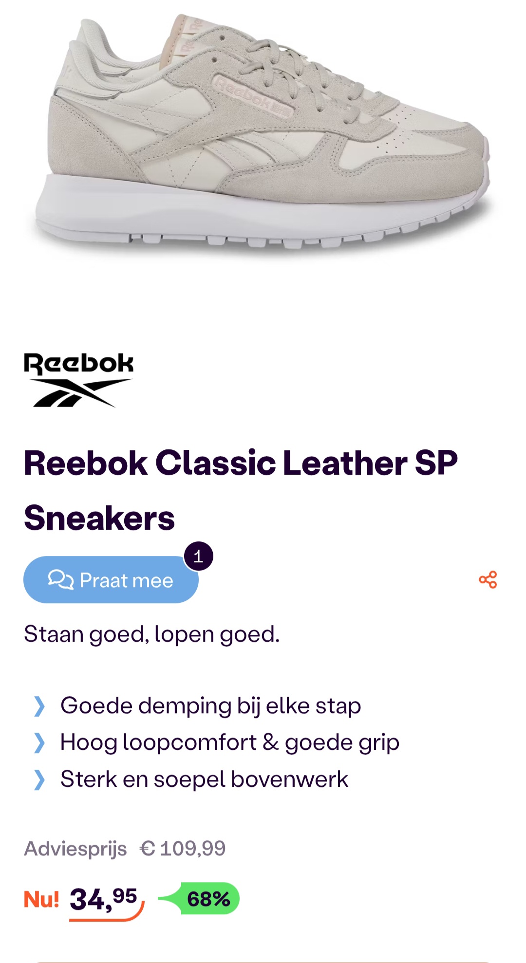 Reebok classic leather SP sneakers -68% op ibood.com