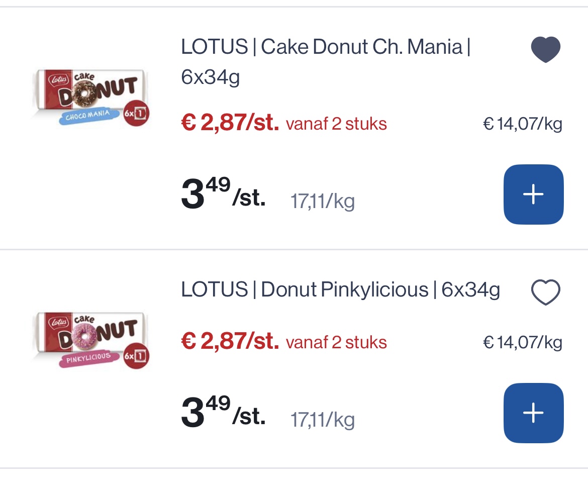 Lotus donut goedkoper vanaf 2 pakjes