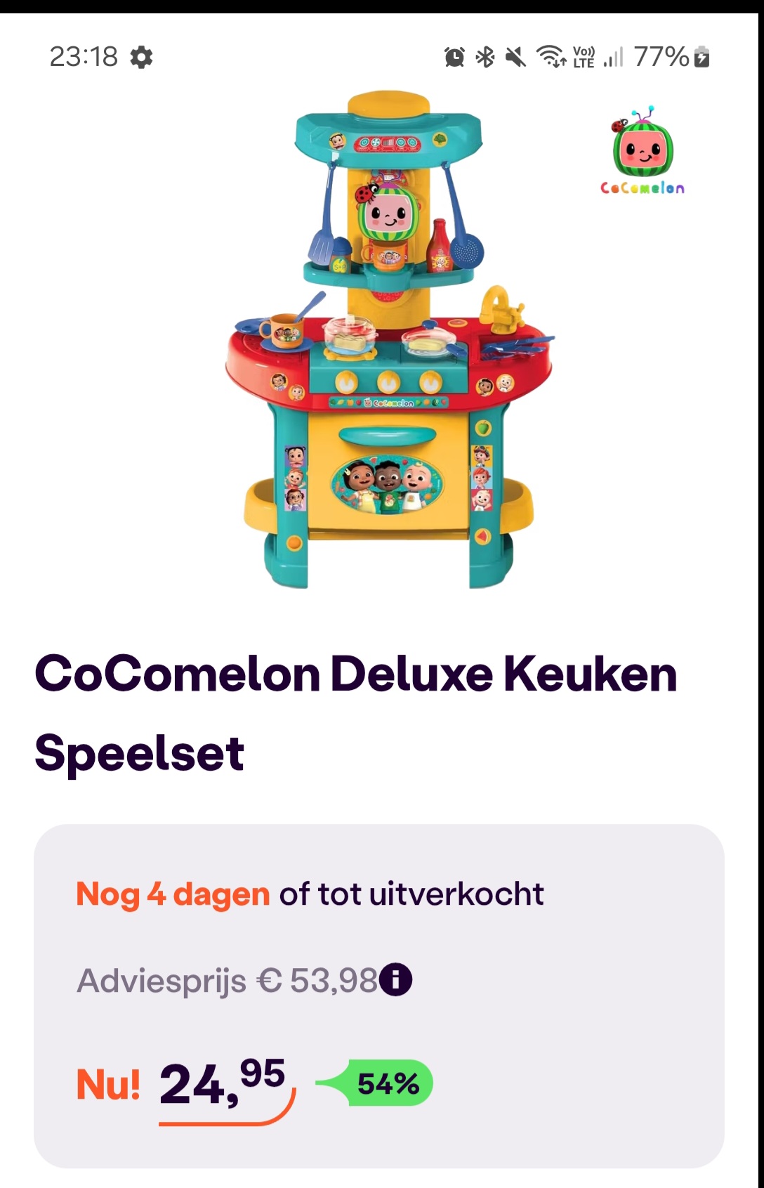 CoComelon deluxe Keuken Speelset -54% bij iBood