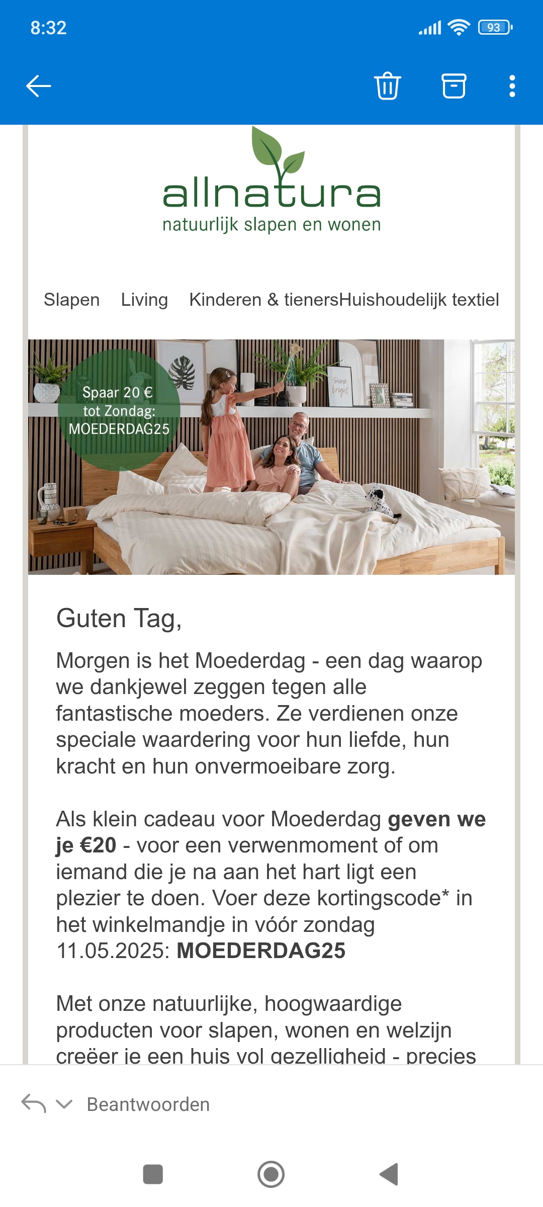 €25 korting bij all natura