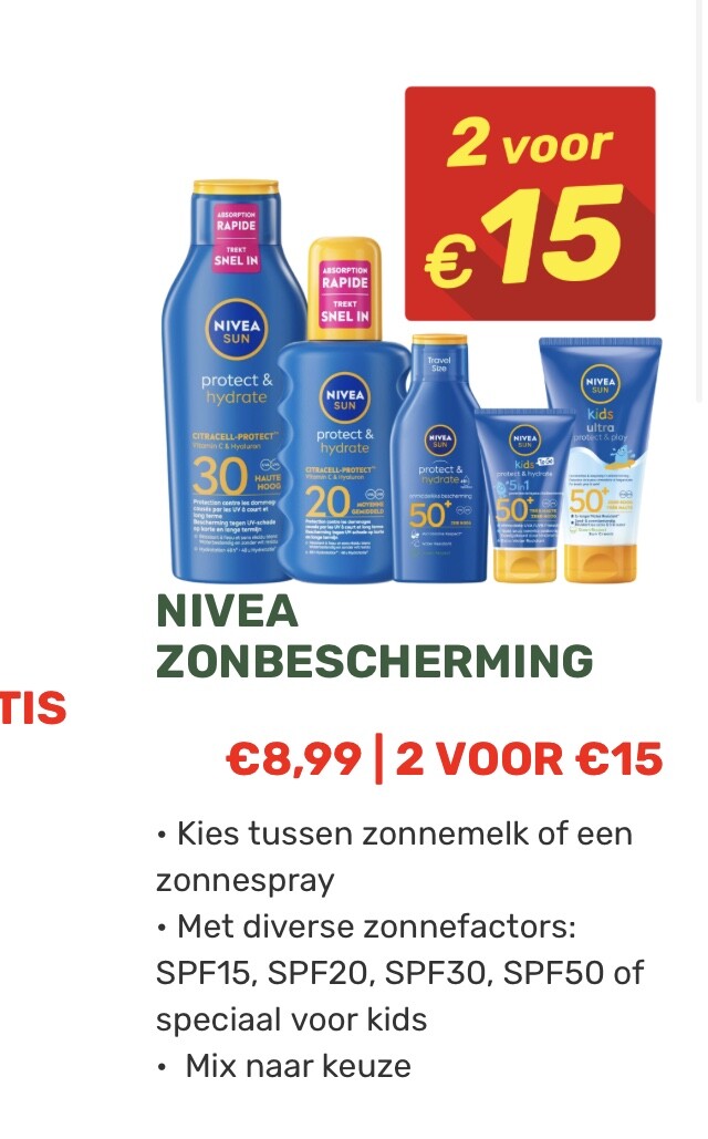 Zonnecrème nivea
