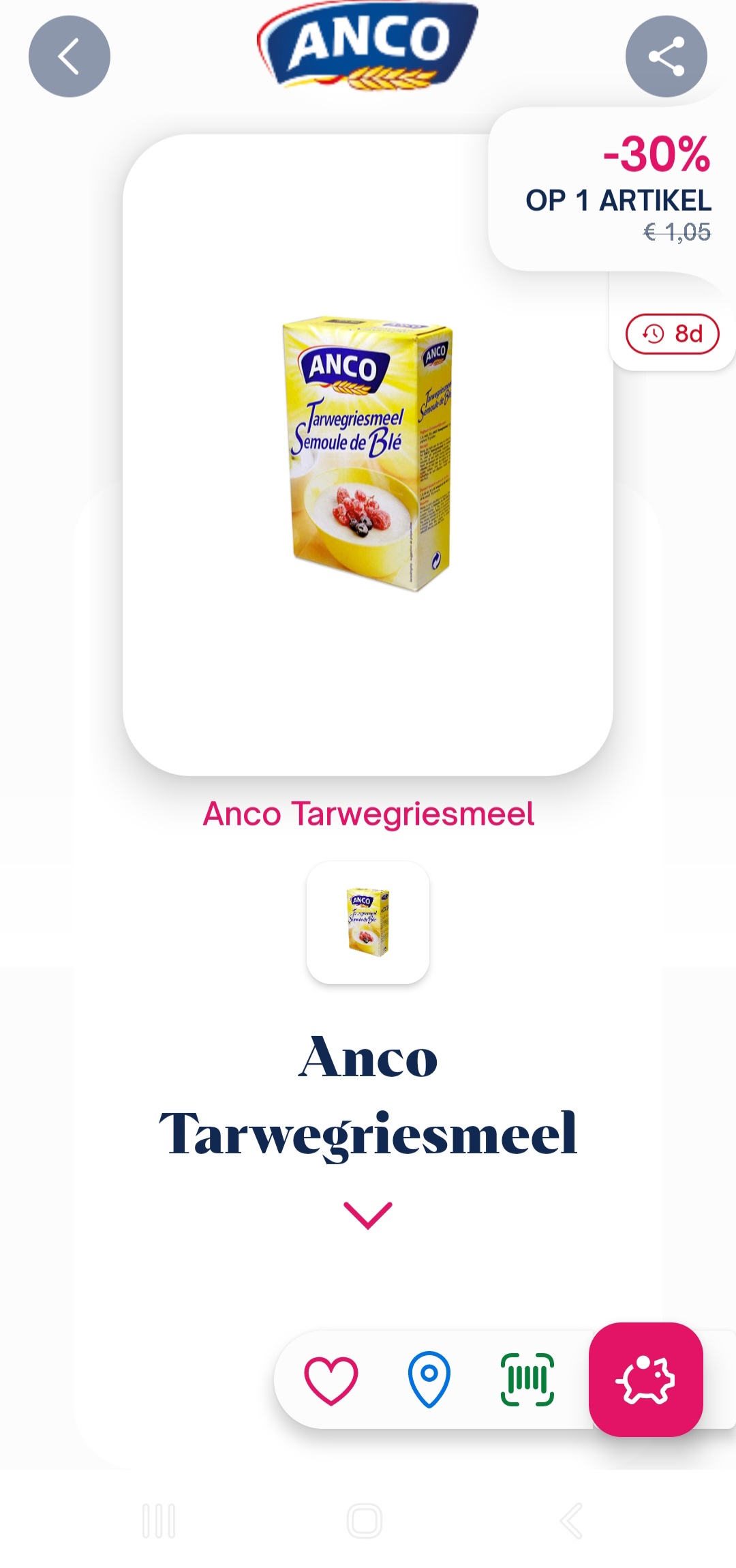 Shopmium -30% op anco tarwegriesmeel