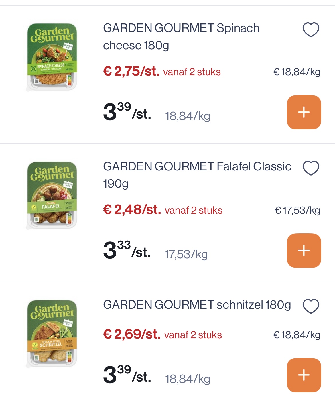 Verschillende producten garden gourmet goedkoper