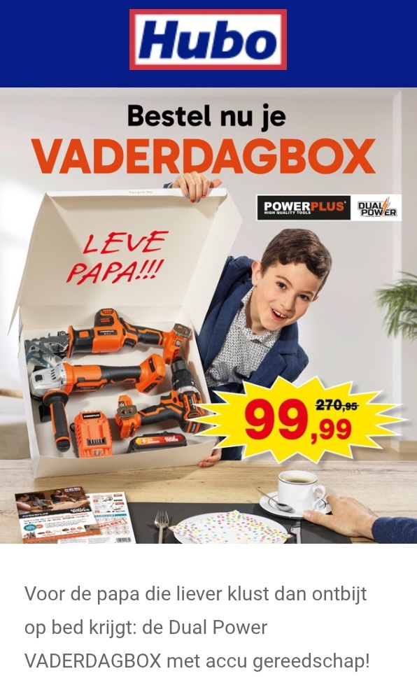 Dual Power VADERDAGBOX bij Hubo
