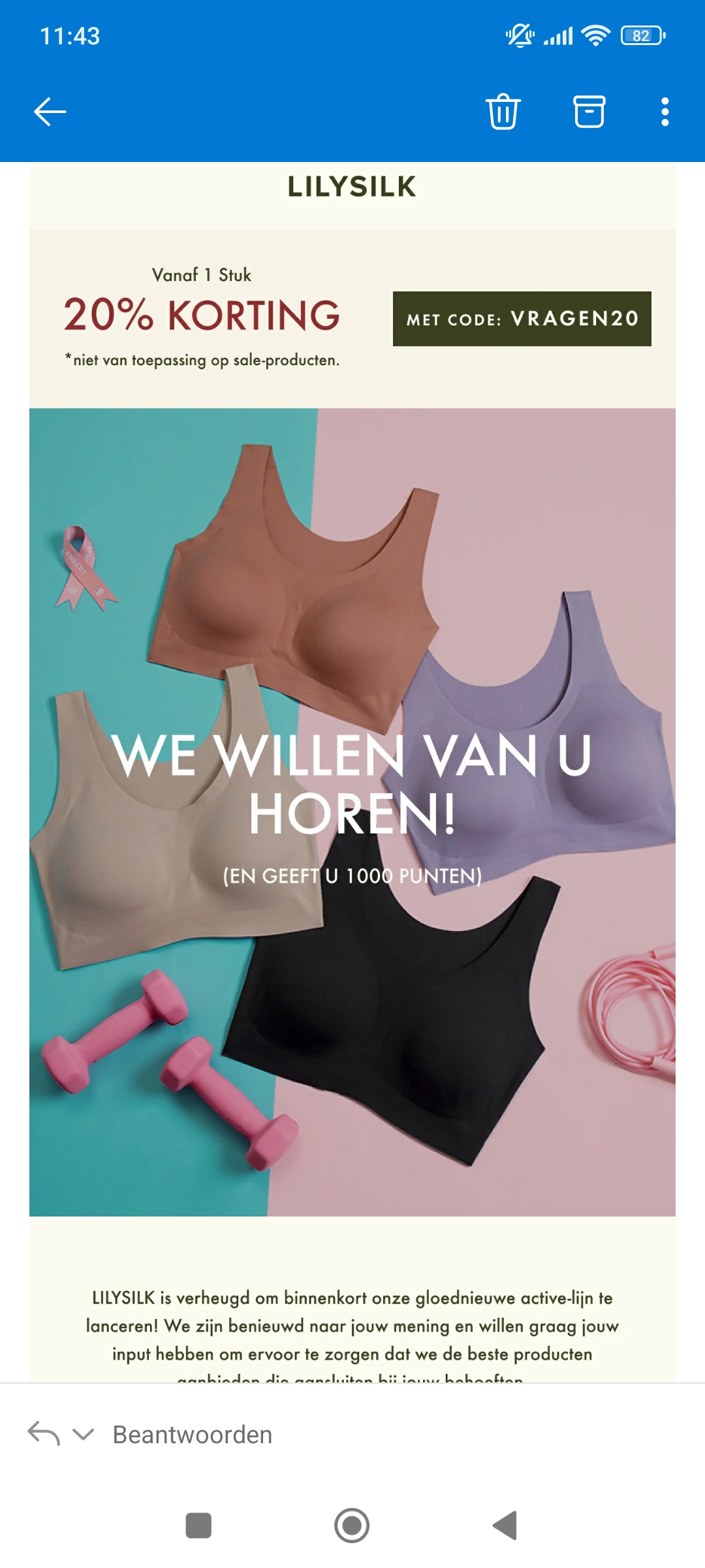 Liliysilk: 20% korting