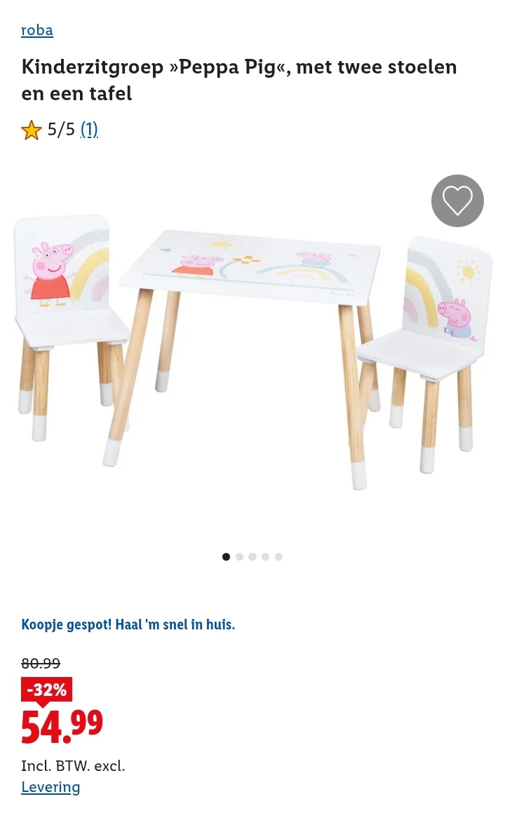 Roba kinderzitgroep Peppa Pig -32% 🐷