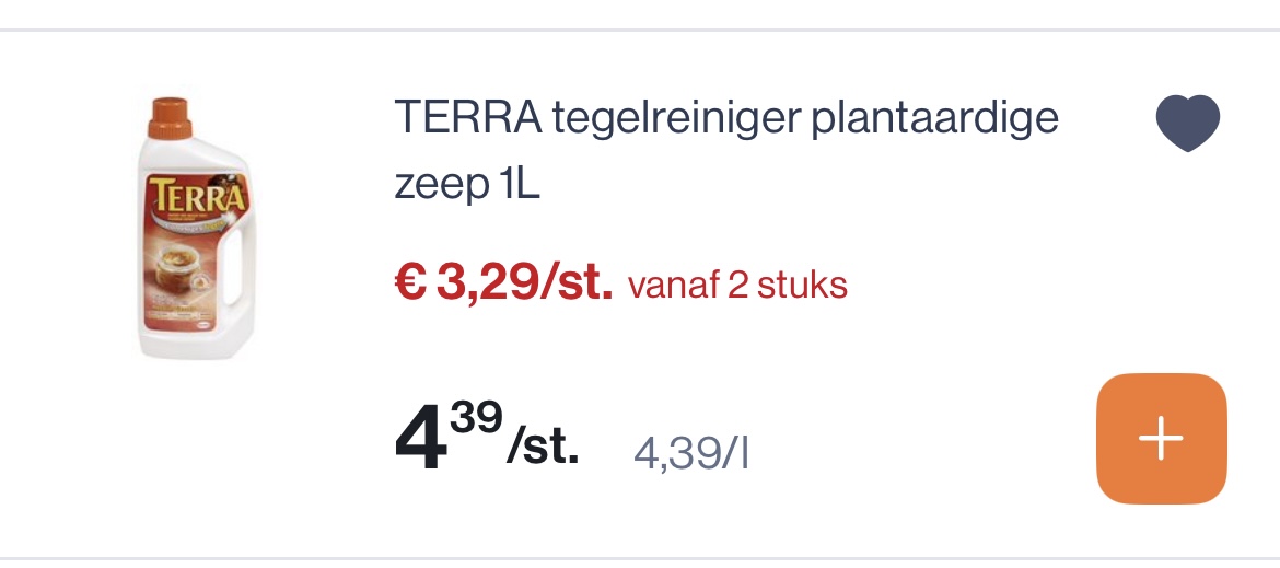 Terra tegelreiniger plantaardige zeep -25%