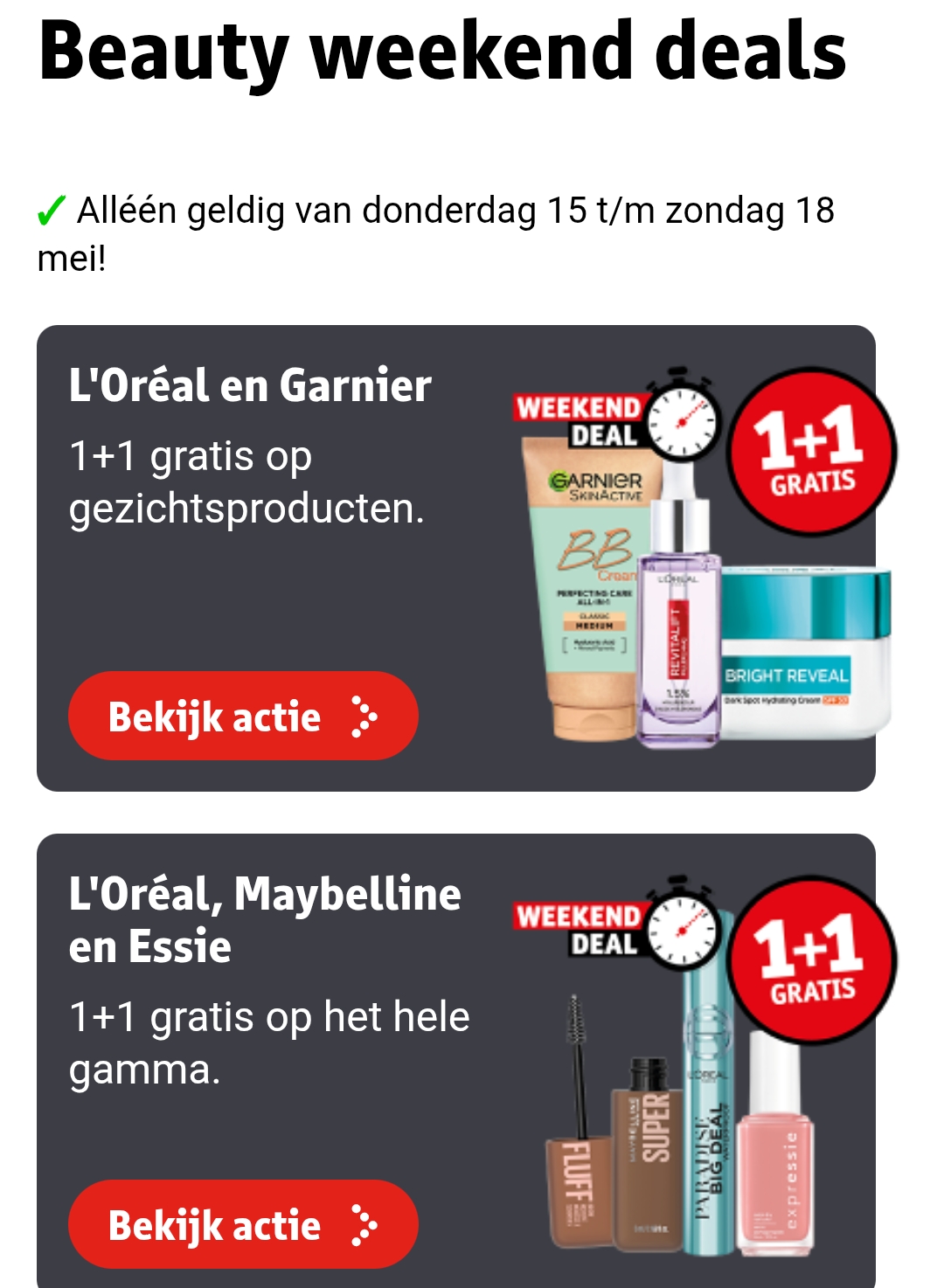 Weekenddeals Kruidvat 1 + 1
