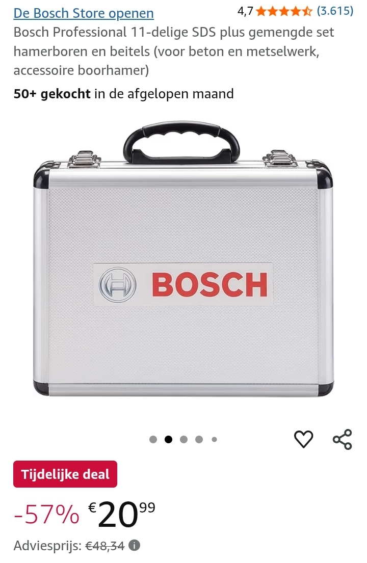 Bosch SDS plus hamerboren- en beitelset -57%