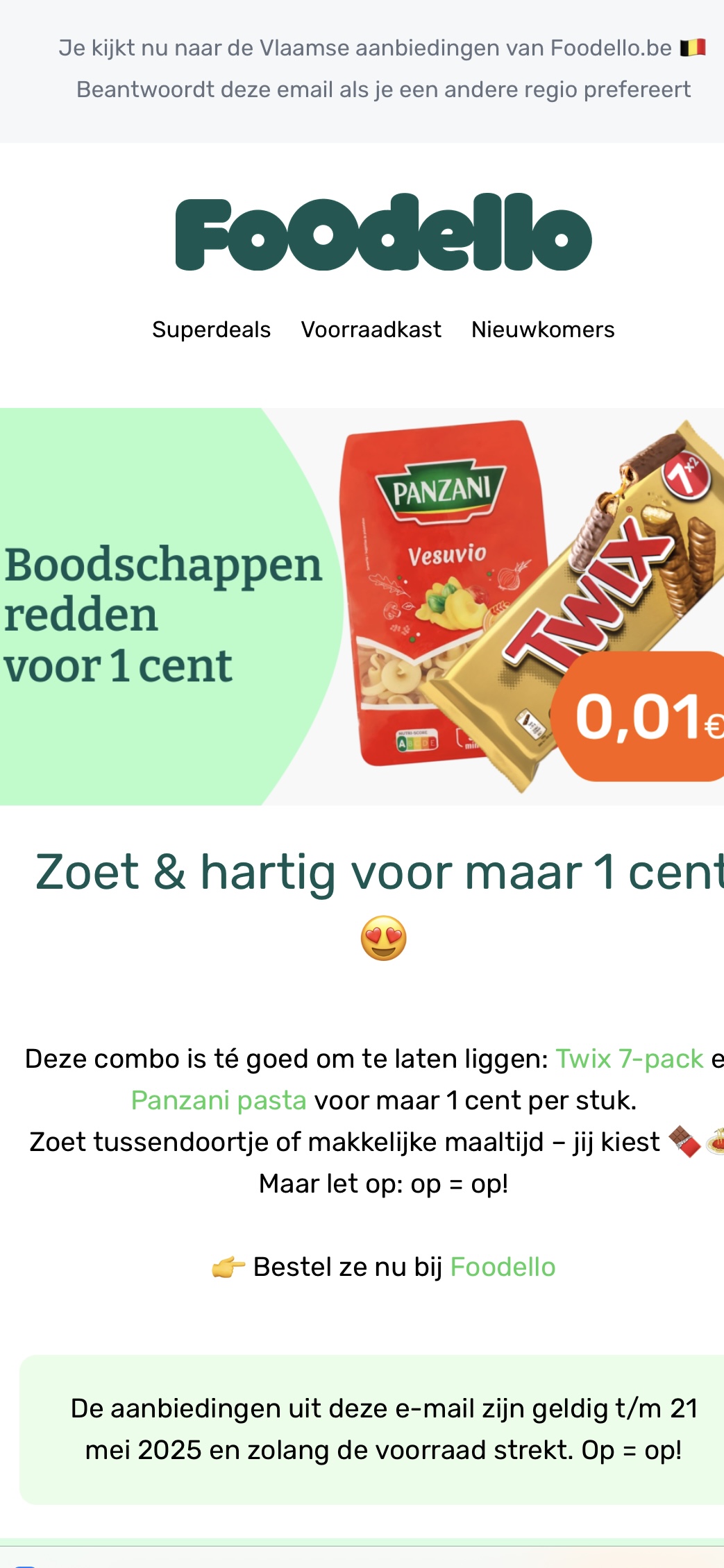 Twix, panzani