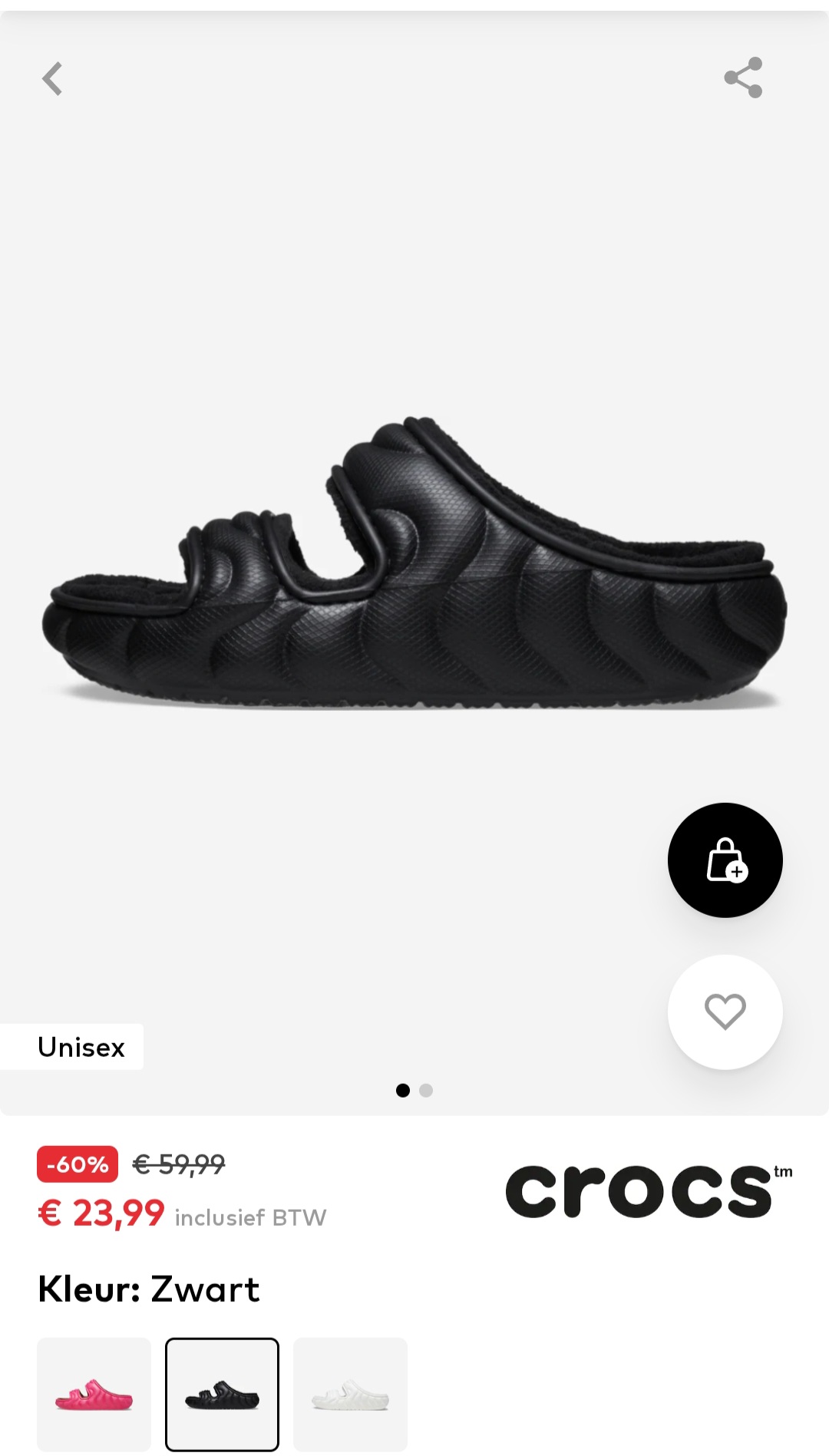 Crocs muiltjes cozzzy -60% bij aboutyou.be