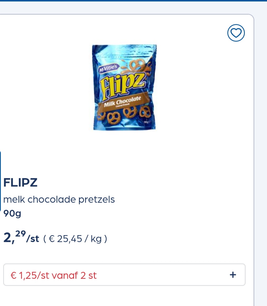 Flipz veel goedkoper