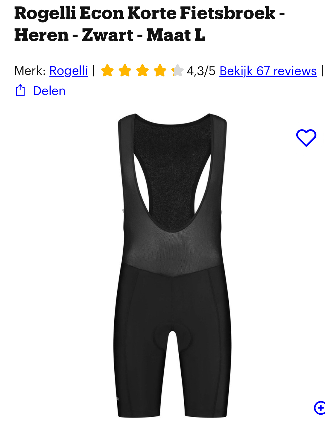 Rogelli Korte Fietsbroek