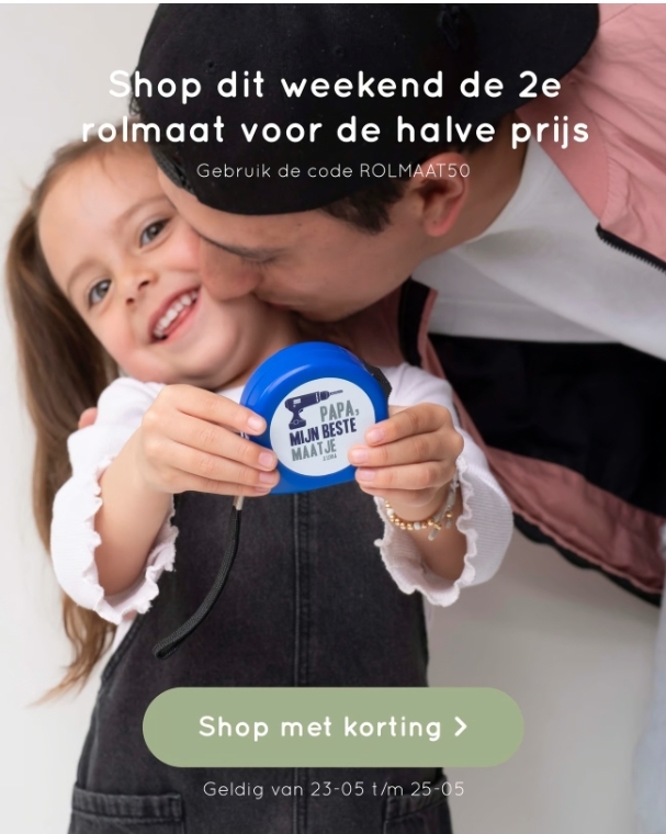 Gepersonaliseerde rolmaten 2e halve prijs