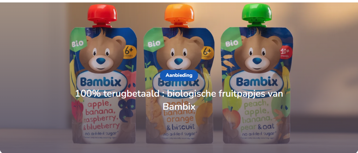 100% terugbetaald 🍐 Bambix fruitpapjes