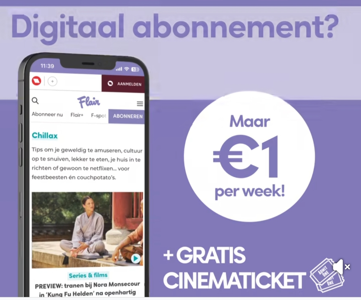 Gratis cinematickets bij Flair