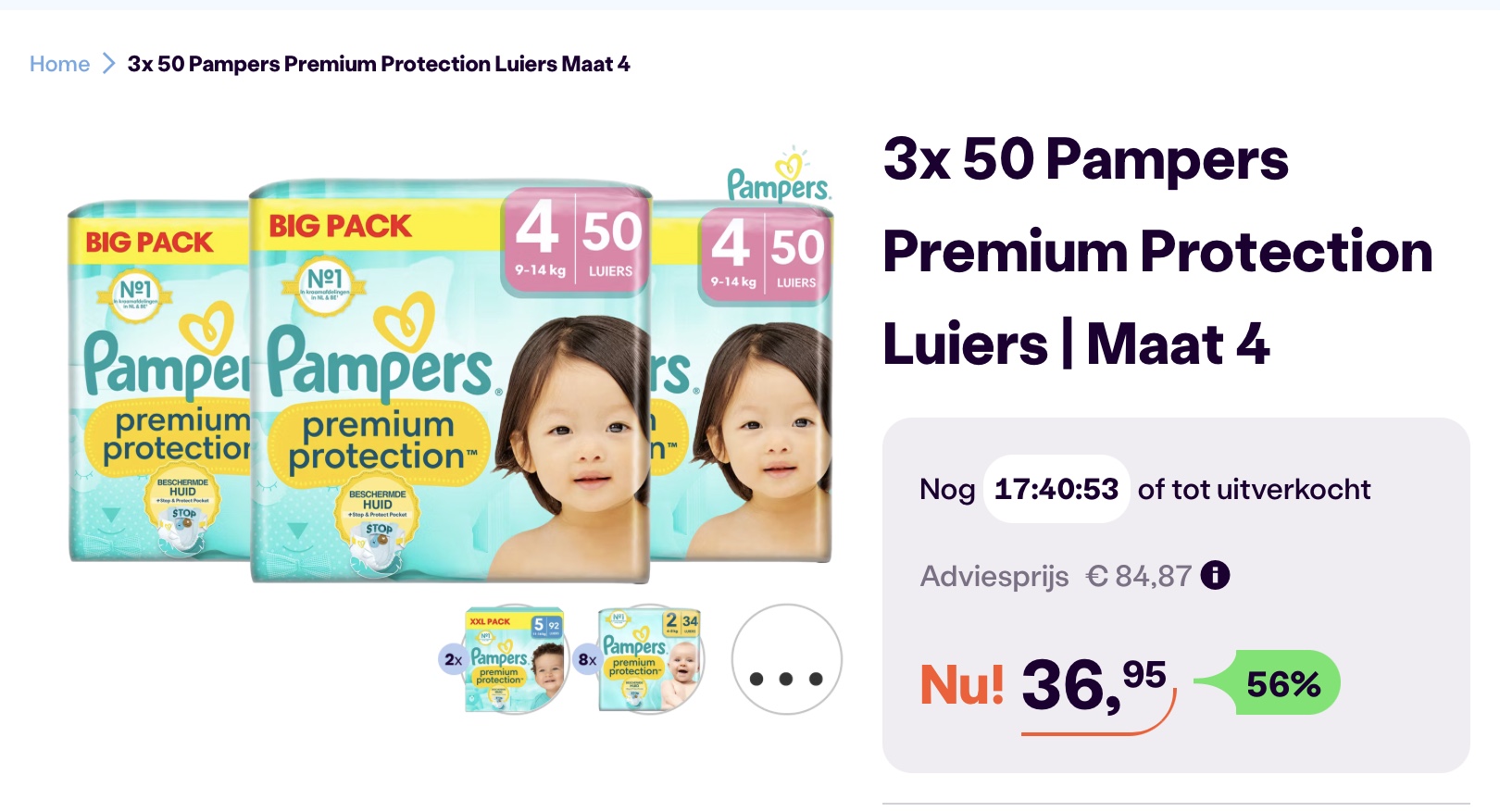 Pampers Premium Protection maat 4