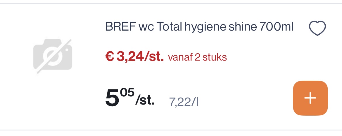 Bref wc gel total hygiëne shine 700 ml -35%