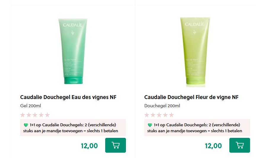 Caudalie promo 🎁 1+1 douchegel & gratis aftersun