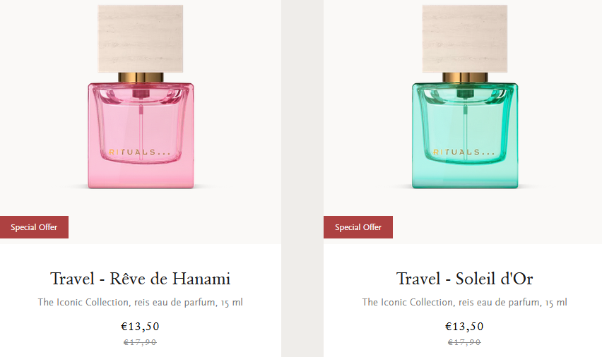Mini parfum Rituals voor 13,50 euro