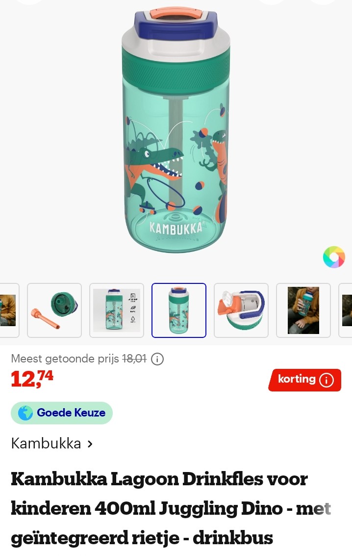 Kambukka Lagoon drinkfles 400ml Juggling Dino