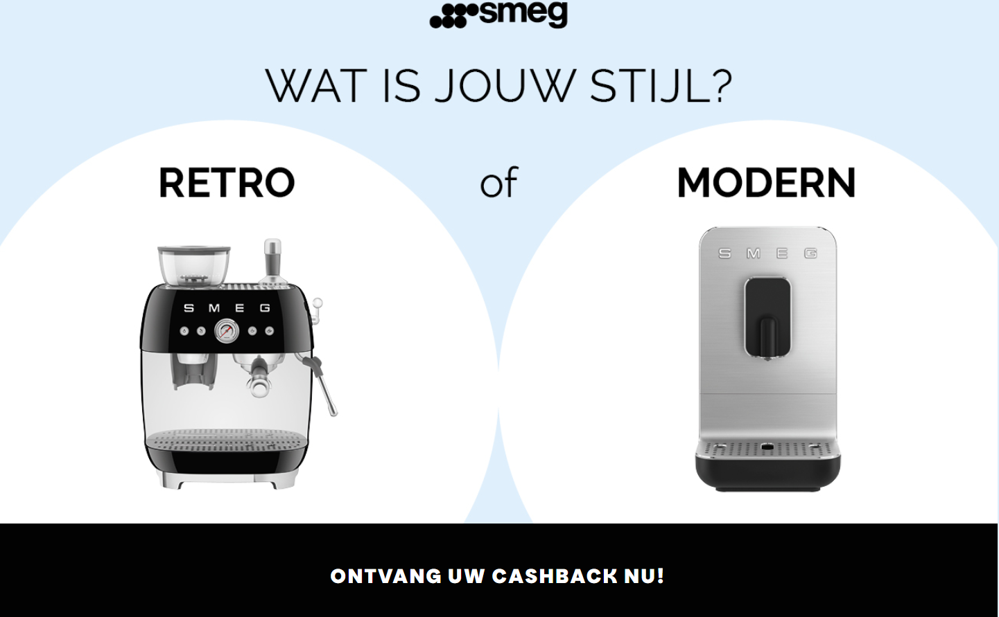 Smeg koffie cashbackactie tot €100 terugbetaald!