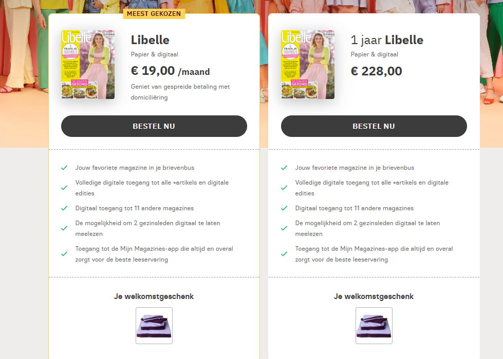 Gratis badlinnenset bij Libelle