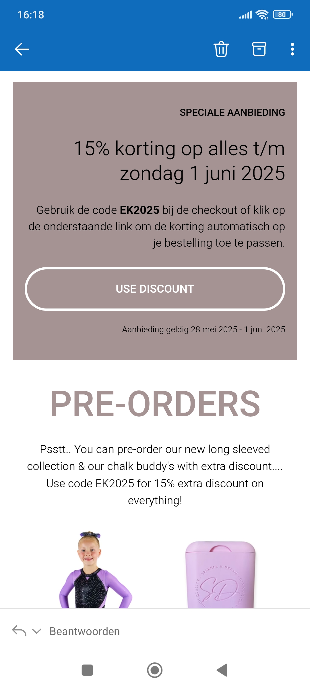 15% korting bij sparkle & dream