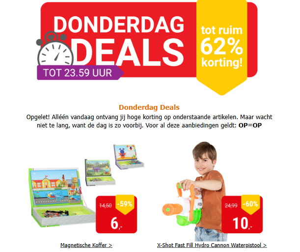 Donderdagdeal Lobbes 👉 speelgoed tot -62% korting