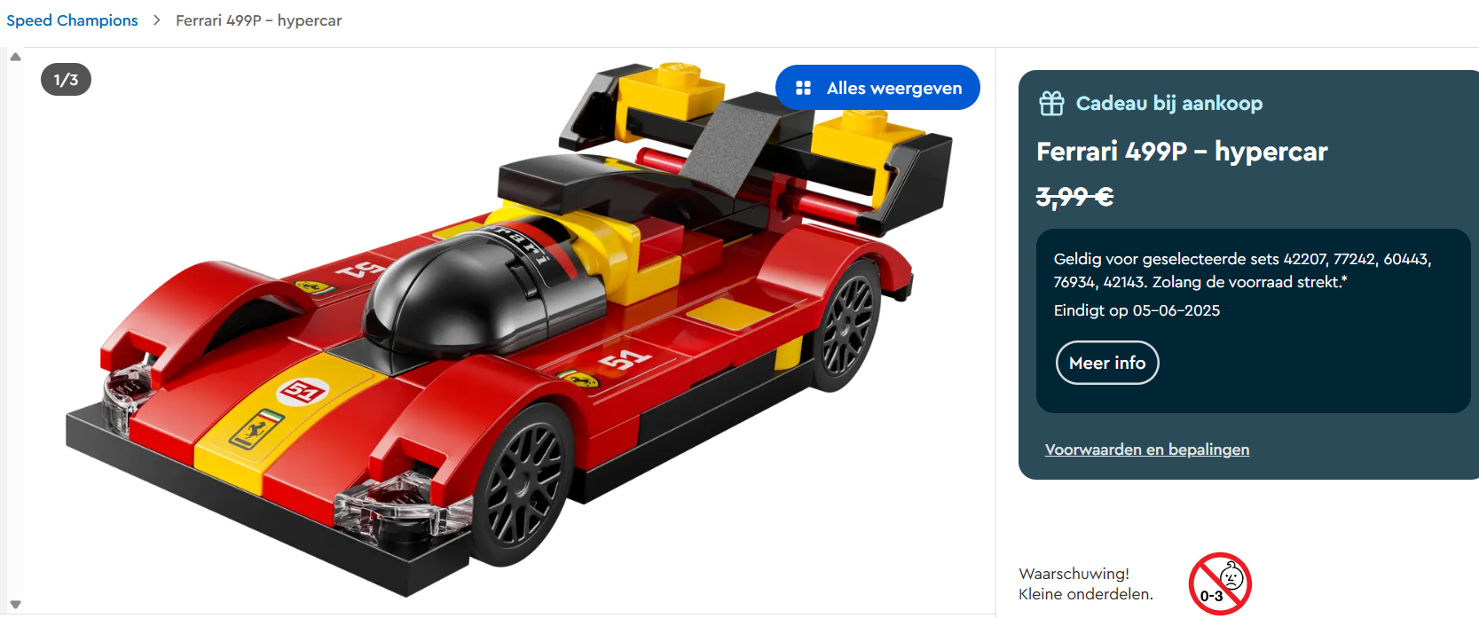 Vroem vroem 🏎️ Gratis Lego Ferrari bij Lego