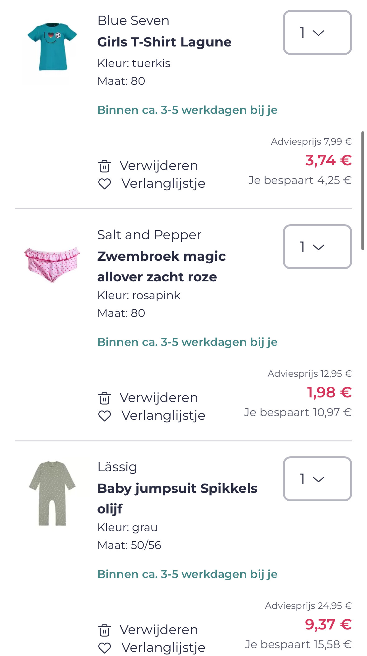 Babymarkt koopjes mode