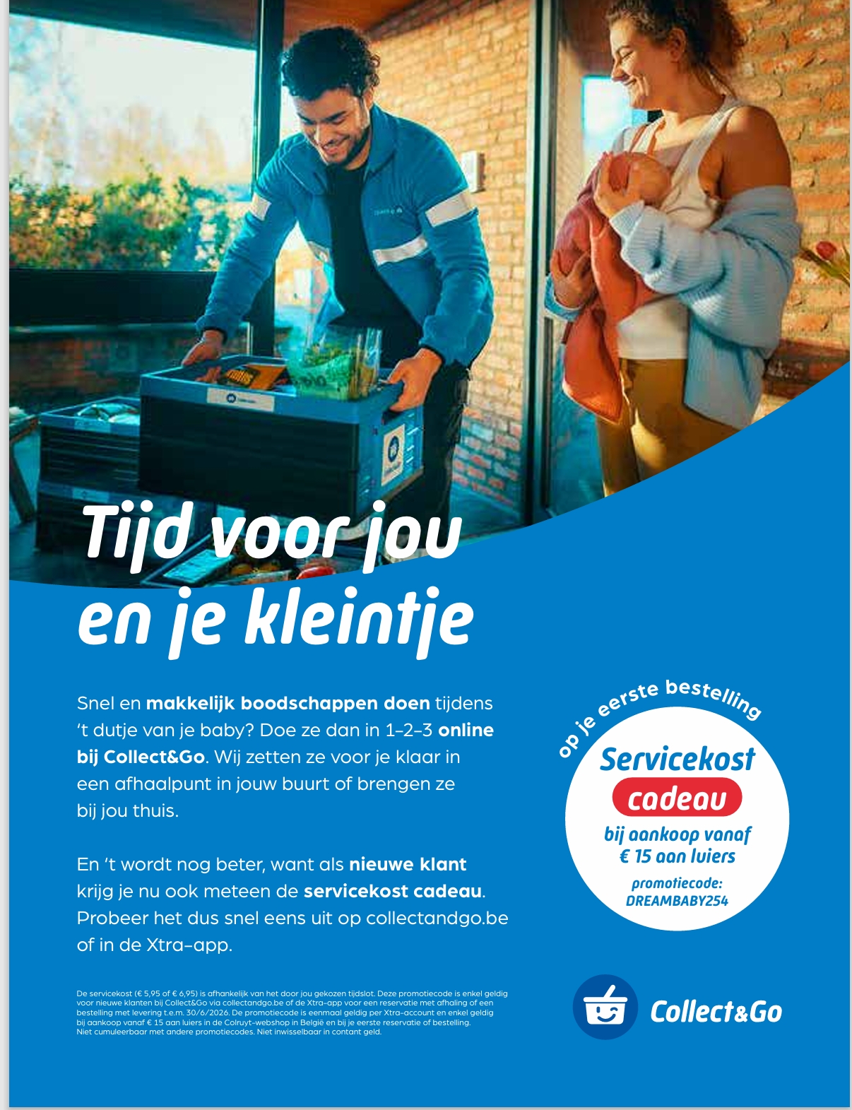 kortingscode voor op collect en go bij je eerste bestelling bij aankoop vanaf 15 euro aan luiers