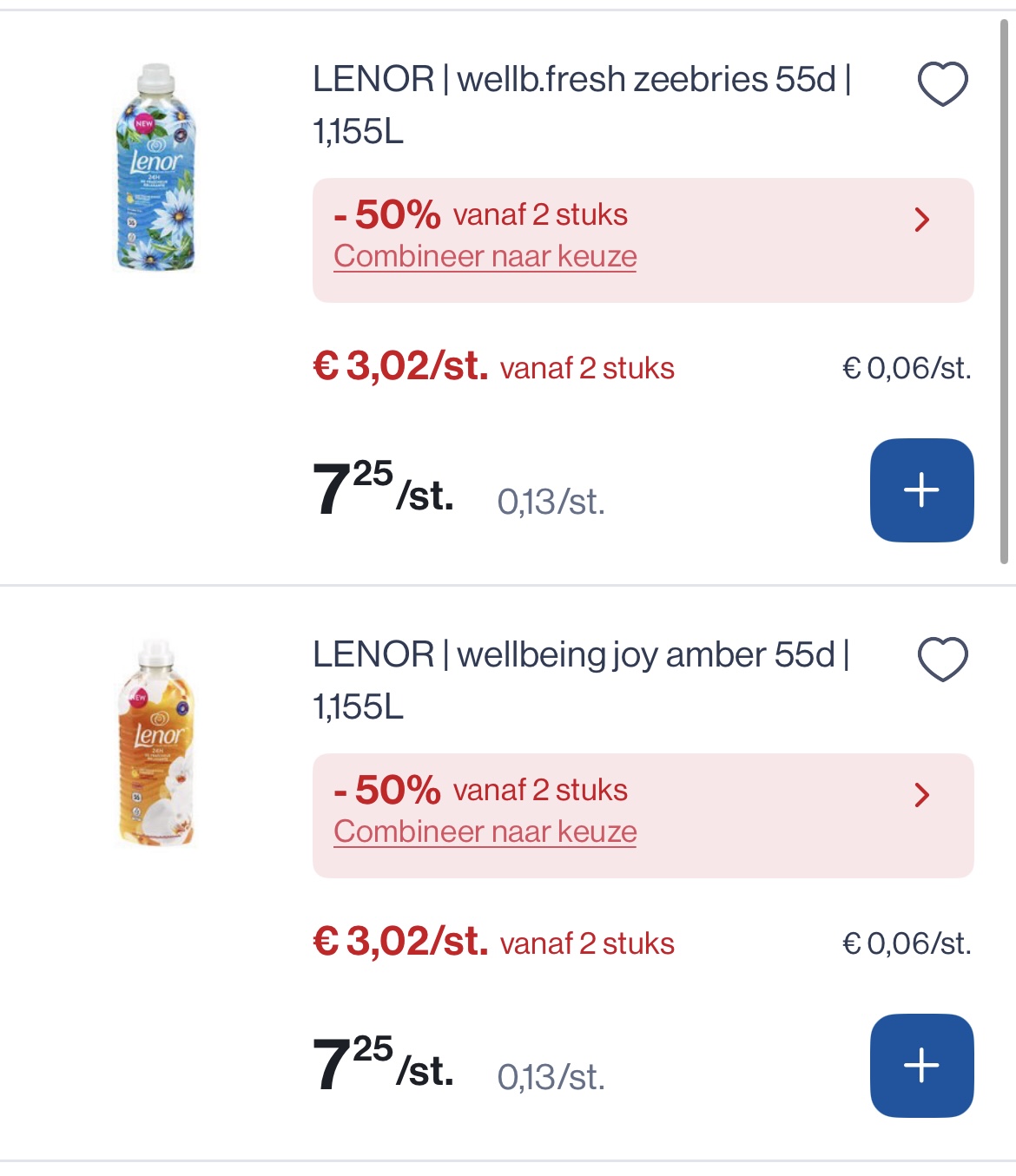 Lenor en Dreft vloeibaar wasmiddel extra korting bovenop de goedkopere prijs