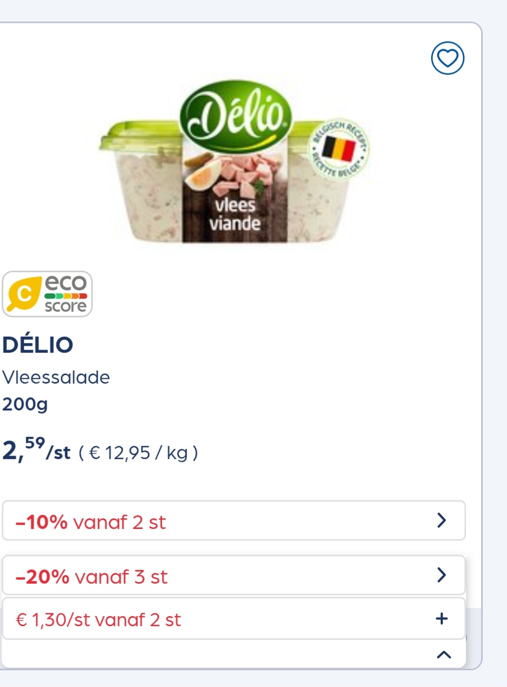 Délio salade -20% extra