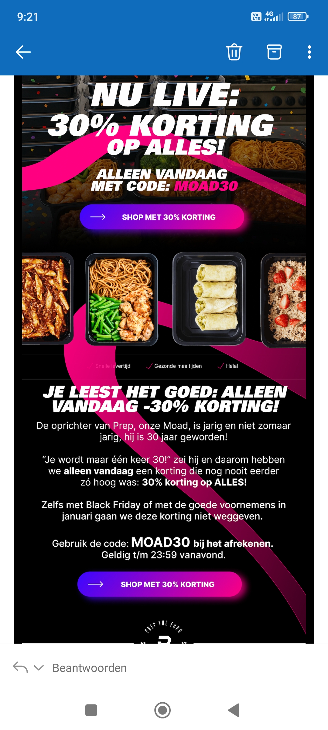 Prep the food: 30% korting op alles