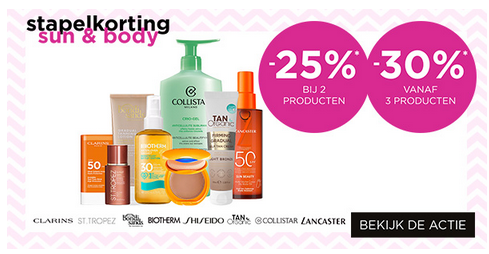 Tot -30% op deze Sun & Body merken bij Ici Paris XL