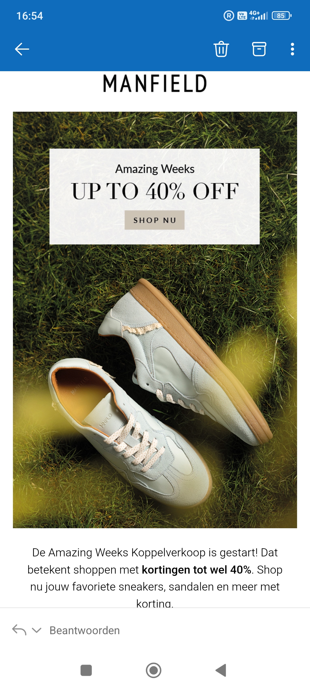 Koppelverkoop manfield, tot -40% korting