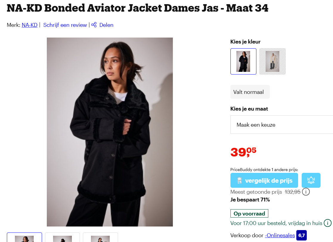 Na-KD Dames Jas maat 34