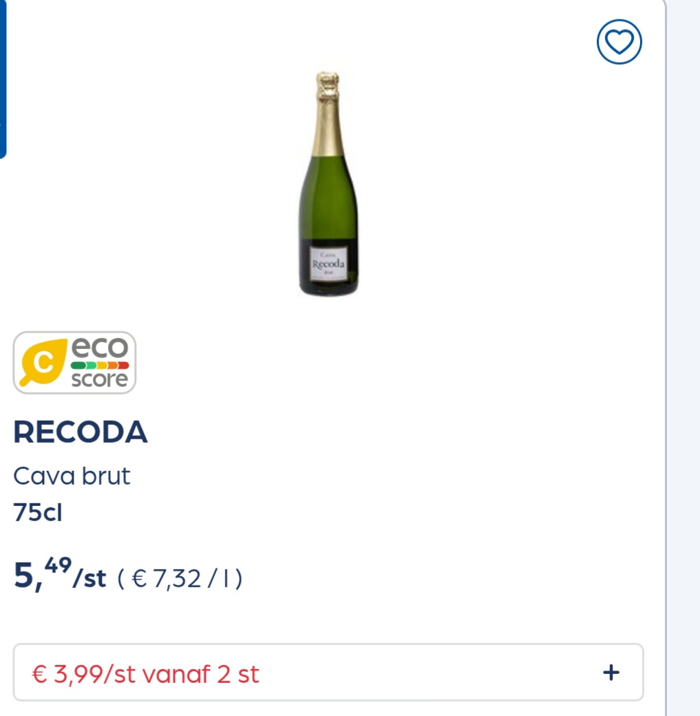 Verschillende recoda cava brut goedkoper