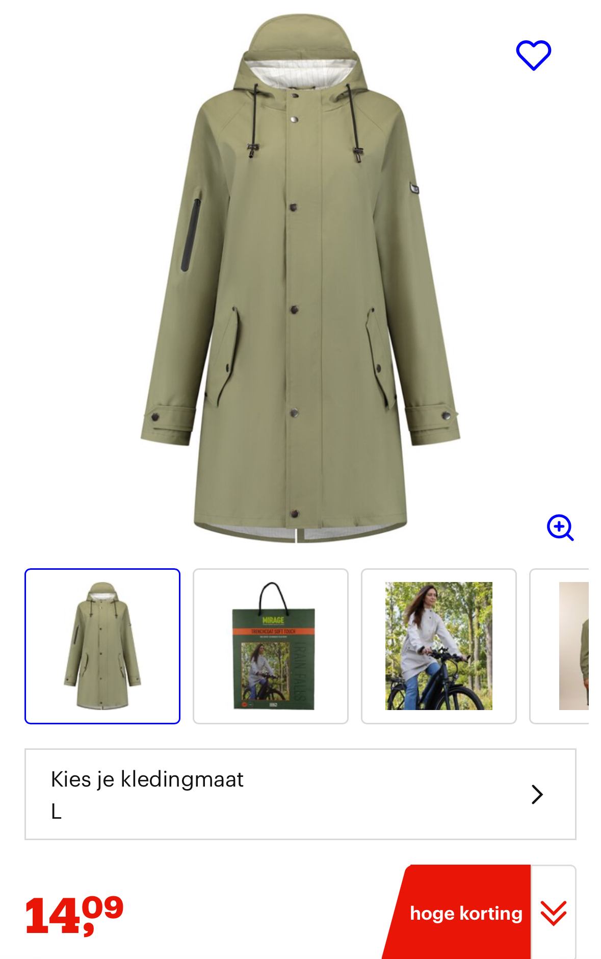 Regenjas maat Large aan 14,09€ bij bol