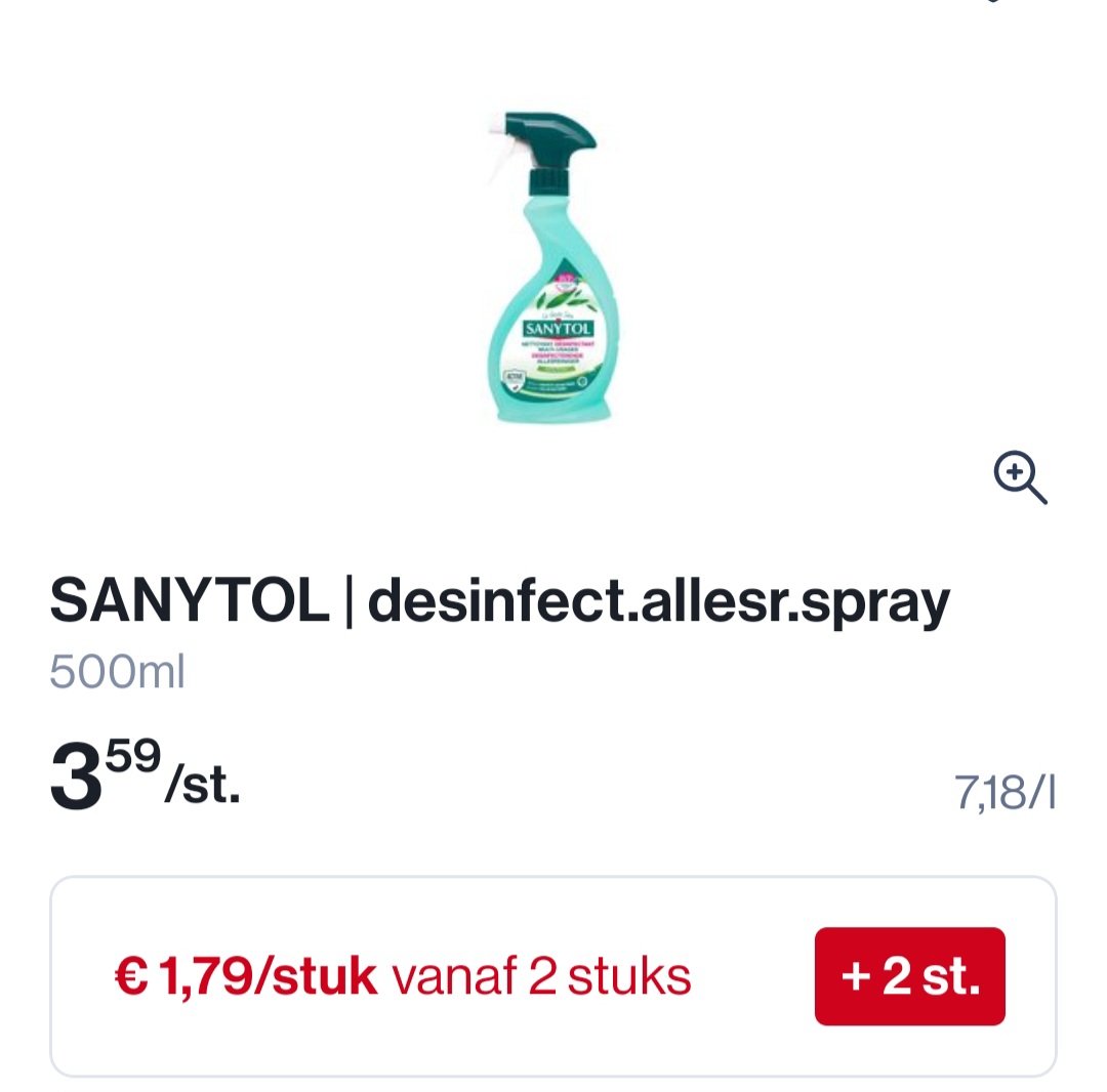 Sanytol spray 50% goedkoper