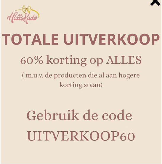 Totale uitverkoop HalloKado -60%