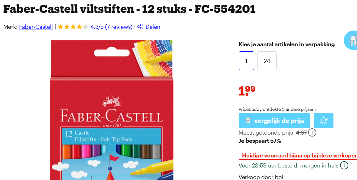 Faber Castell viltstiften 12 stuks