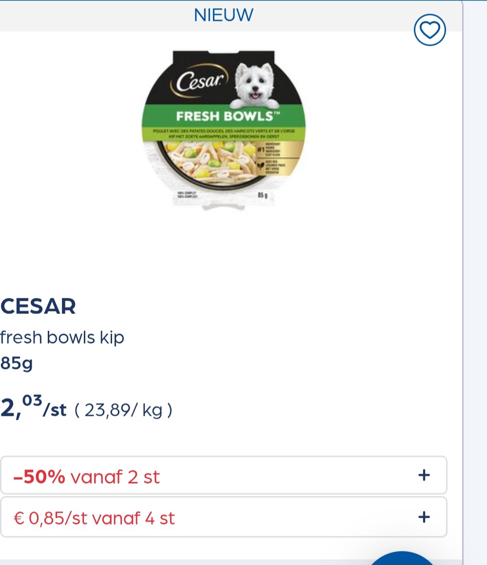 Cesar fresh bowls kip 85g -50% extra
